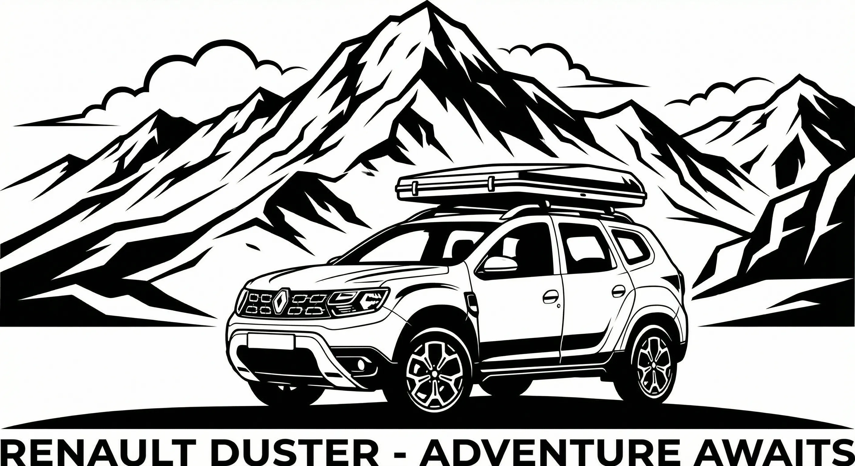 Автомобиль с палаткой на крыше и снаряжением для автокемпинга